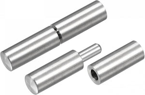 Weld on Barrel Hinges, 60mm x 12mm Male to Female 201 Stainless Steel Hinge Pin for Metal Home Gate Door Window 2 Pairs