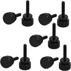 Computer PC Case 6#-32 Round Head Knurled Thumb Screws Black 10pcs