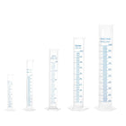 Plastic Graduated Cylinder, 50ml 100ml 250ml 500ml 1000ml Measuring Cylinder, Double-Sided Metric Marking, Clear Hex Base, 5 in 1 Set