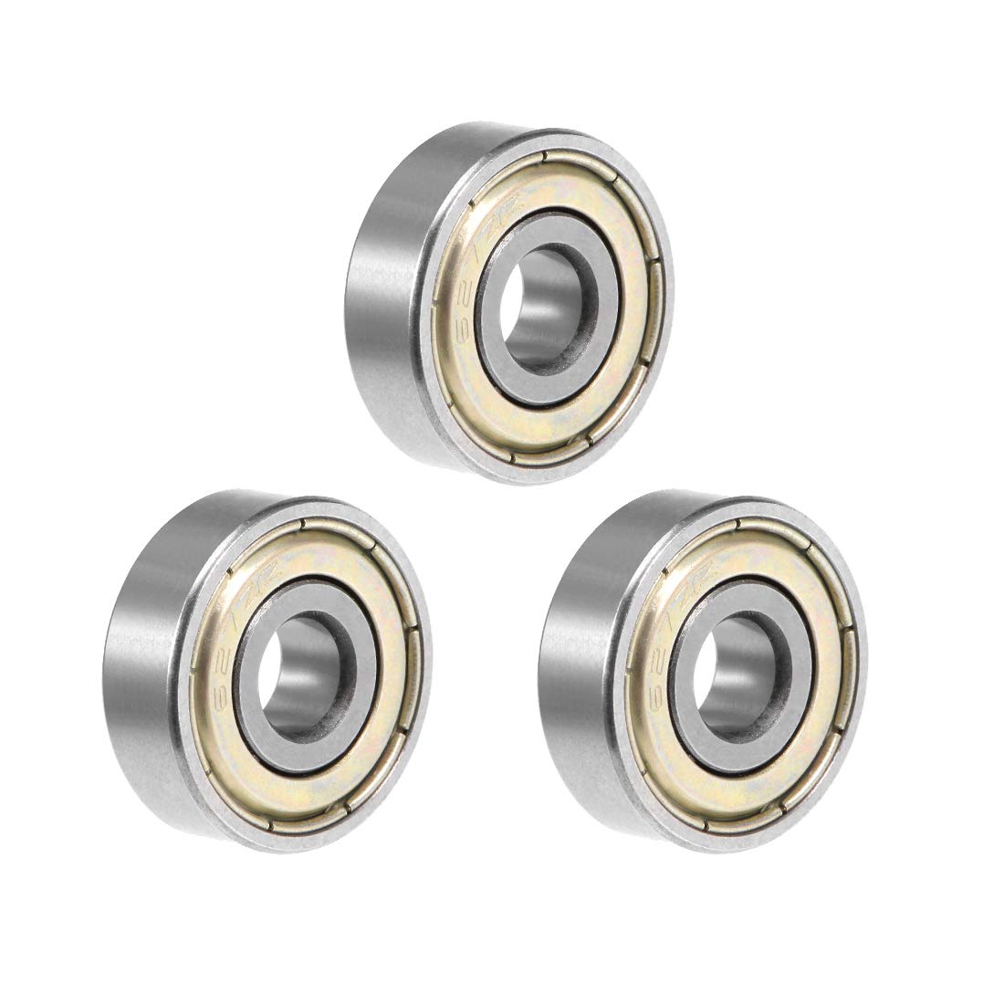 627ZZ Deep Groove Ball Bearing 7x22x7mm Double Shielded Chrome Steel Bearings 3-Pack