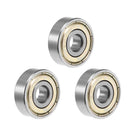 627ZZ Deep Groove Ball Bearing 7x22x7mm Double Shielded Chrome Steel Bearings 3-Pack