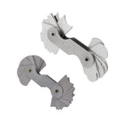 R15-25mm R7-14.5mm Pocket Measure Tool 32 Plates Radius Gauge Tool Silver Tone, 2pcs