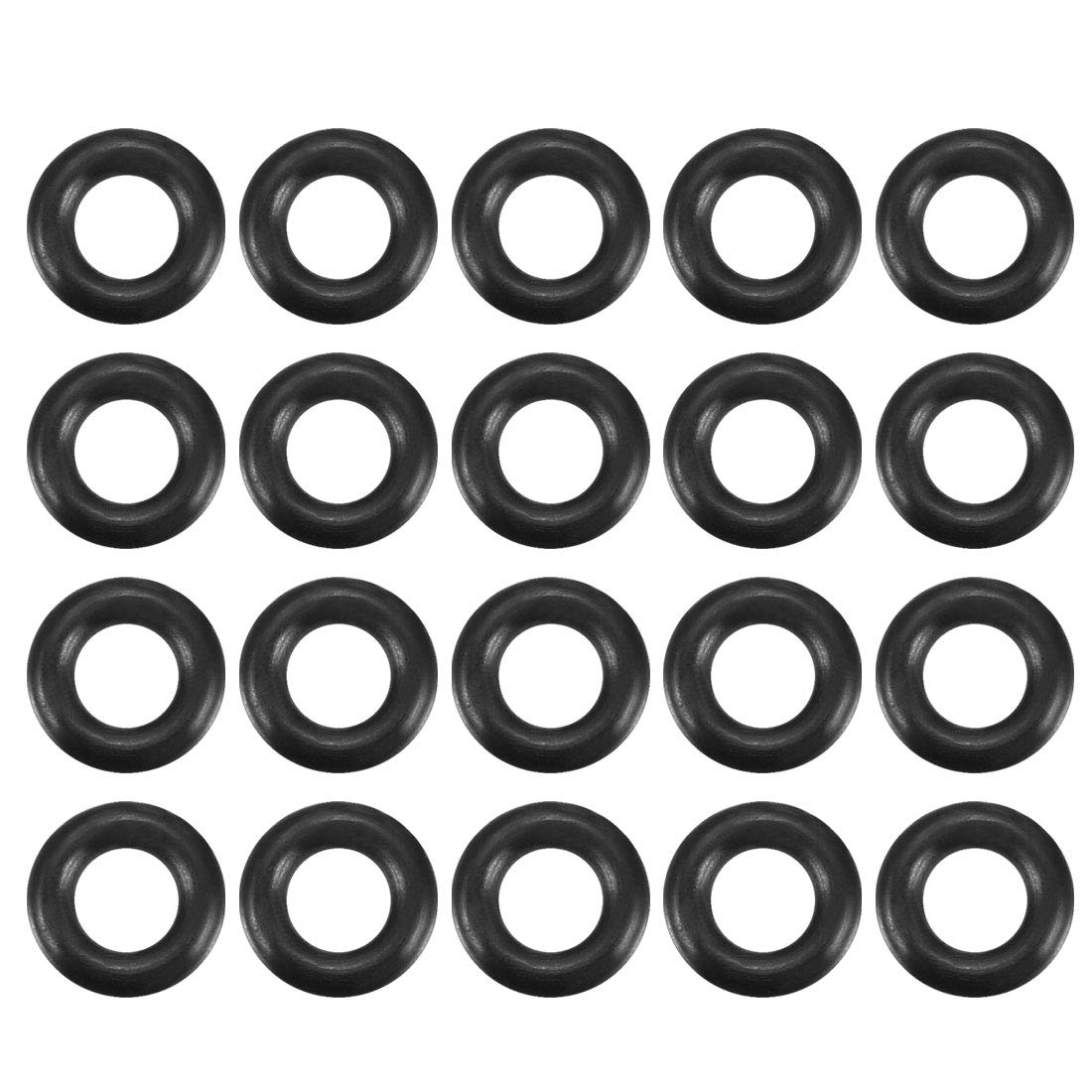 Nitrile Rubber O-Rings, 6mm OD 3mm ID 1.5mm Width, Metric Sealing Gasket, Pack of 20