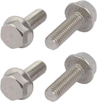 M8x25mm Thread 304 Stainless Steel Hex Head Serrated Flange Screw Bolt 4pcs