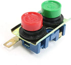 110-220V 10 Amp Green ON Red OFF Latching Action Push Button Switch for Hoist