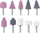 Abrasive Stone Points Set Grinding Wheel Polishing Head with 1/4-inch Shank 10 Pcs
