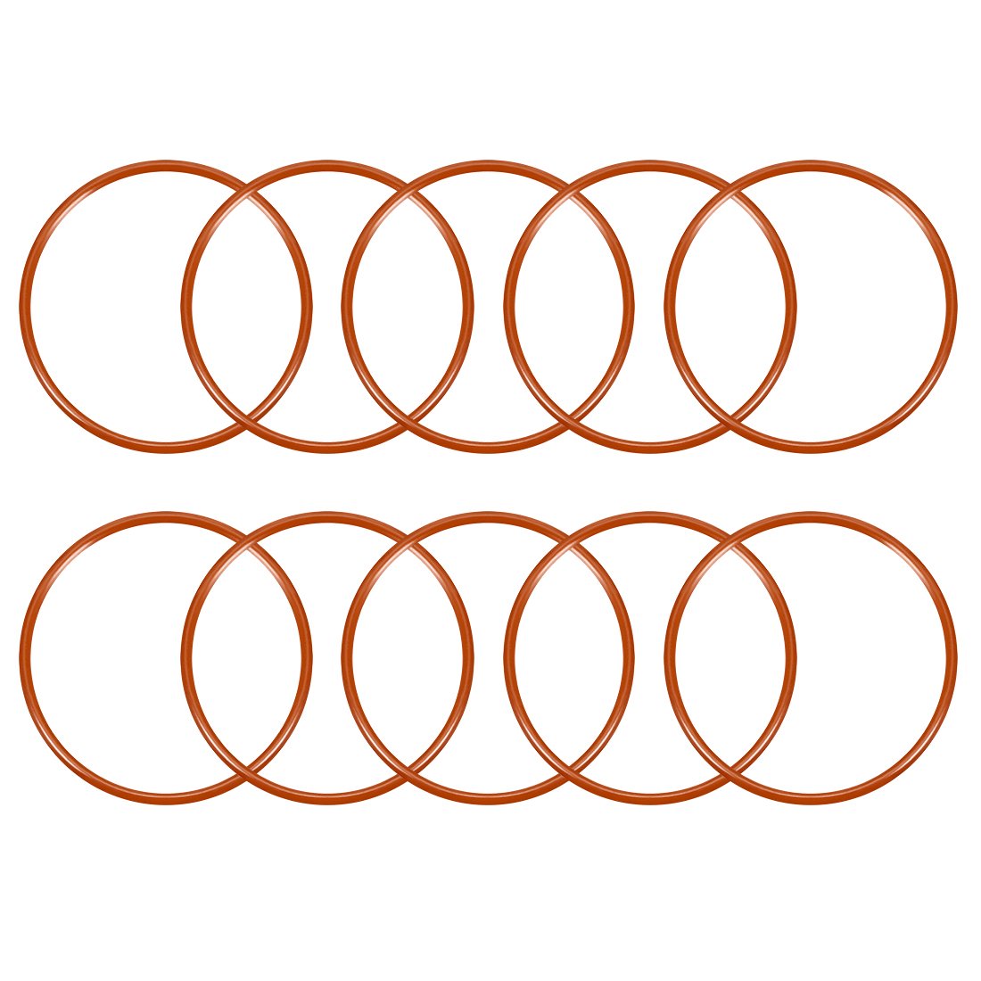 Silicone O-Ring, 33mm Diamètre Extérieur, 28.2mm Diamètre Intérieur, 2.4mm Largeur, Joint Étanche VMQ Roues d'Étanchéité Rouge, 10PCS