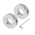 Single Split Shaft Collar Set for 25mm Shaft, One-Piece 2pcs Clamping Collars 50mm OD, 15mm Thickness, Aluminum Alloy Clamp-On Collar with M6 Set Screws and a Wrench