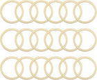 20Pcs 60mm(2.4-inch) Natural Wood Rings, Unfinished Wooden Pieces Circle Ornaments Wreath Frame Ring for Home Decor, DIY Crafting