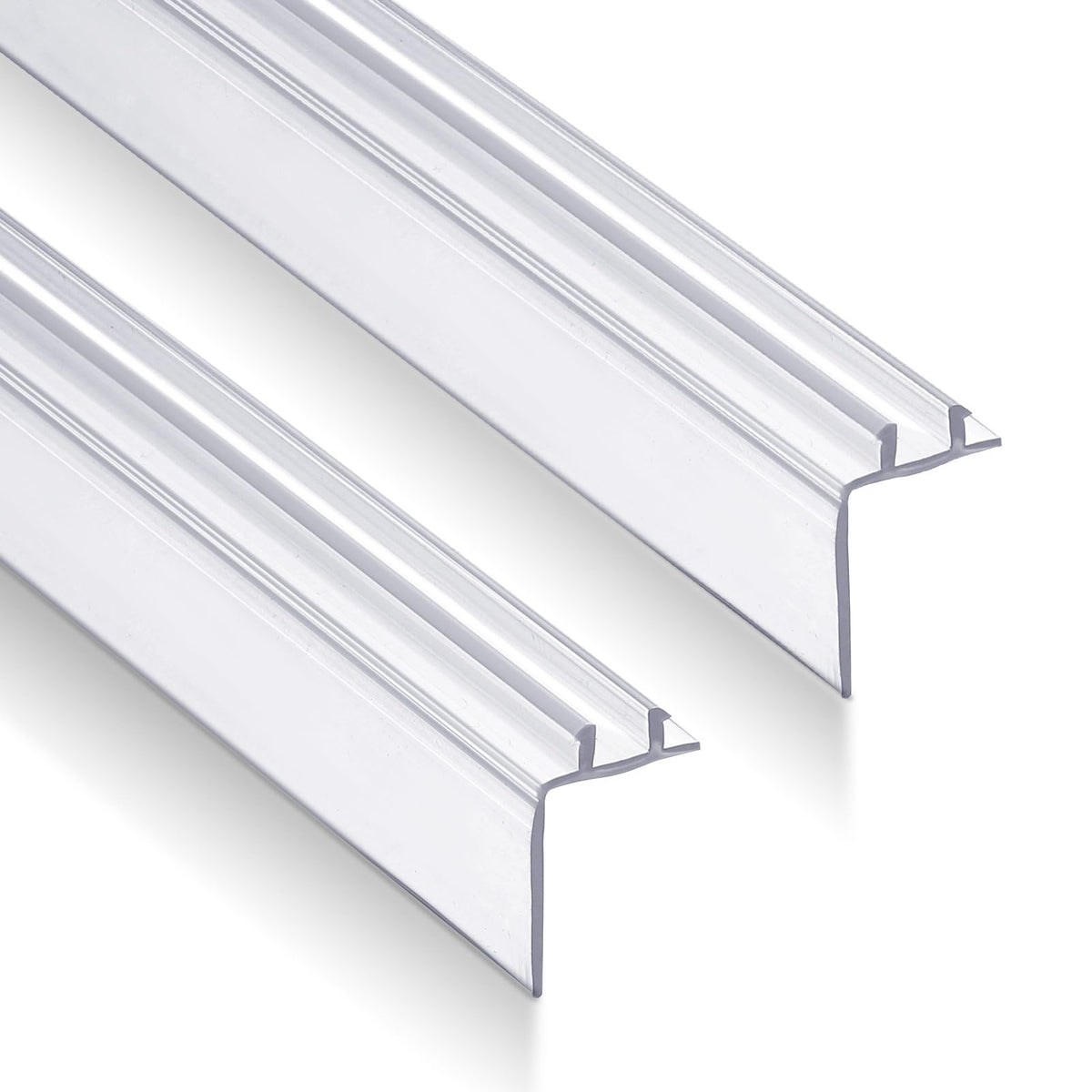 LinkMejor 2 Pack 32.5 Inch Two-pronged Rv Shower Vinyl Sweep and Seal Top or Bottom Seal Accent Drip Vinyl Universal Use for Top or Bottom for Home or Rv Showers(Straight Edge)
