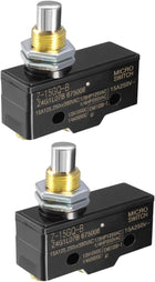 2PCS Z-15GQ-B 1NO + 1NC Panel Mount Snap Button Type Micro Limit Switch, Screw Terminal