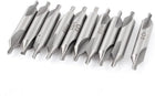 3mm 60도 HSS 중앙 드리ル 카운터싱크 비트 레이저 밀 도구 10개