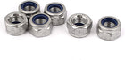 M12x1.5mm 304 Stainless Steel Self-Locking Hex Lock Stop Nut Silver Tone 6pcs