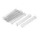 Compression Spring,304 Stainless Steel,6mm OD,0.4mm Wire Size,40mm Free Length,Silver Tone,10Pcs