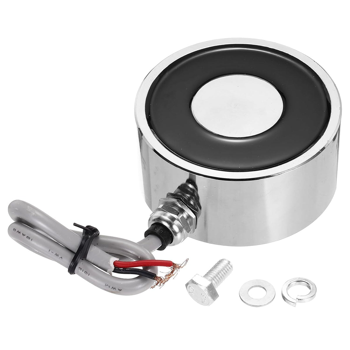 Solenoid Electromagnet DC 12V 11W 264LB/120Kg Round Electric Magnet Electric Lifting Magnet 80x38mm for Automation Equipment