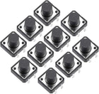12x12x9mm Panel Mini/Micro/Small PCB Momentary Tactile Tact Push Button Switch DIP Black Color 10PCS