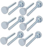 M4x30mm Carbon Steel Flat Knurled Head Fully Threaded Thumb Screw Bolt 12pcs
