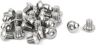 M5 x 6mm Full Thread Button Head Socket Cap Screw Silver Tone 25 Pcs