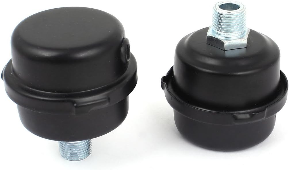 16mm Thread Inlet Air Compressor Metal Muffler Filter Silencer 2pcs