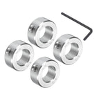 4 Pcs Set Screw Shaft Collar 9/16"Bore, 304 Stainless Steel Shaft Collars, 1"OD, 7/16"Thickness, Axle Collar Clamp with a Hex Wrench