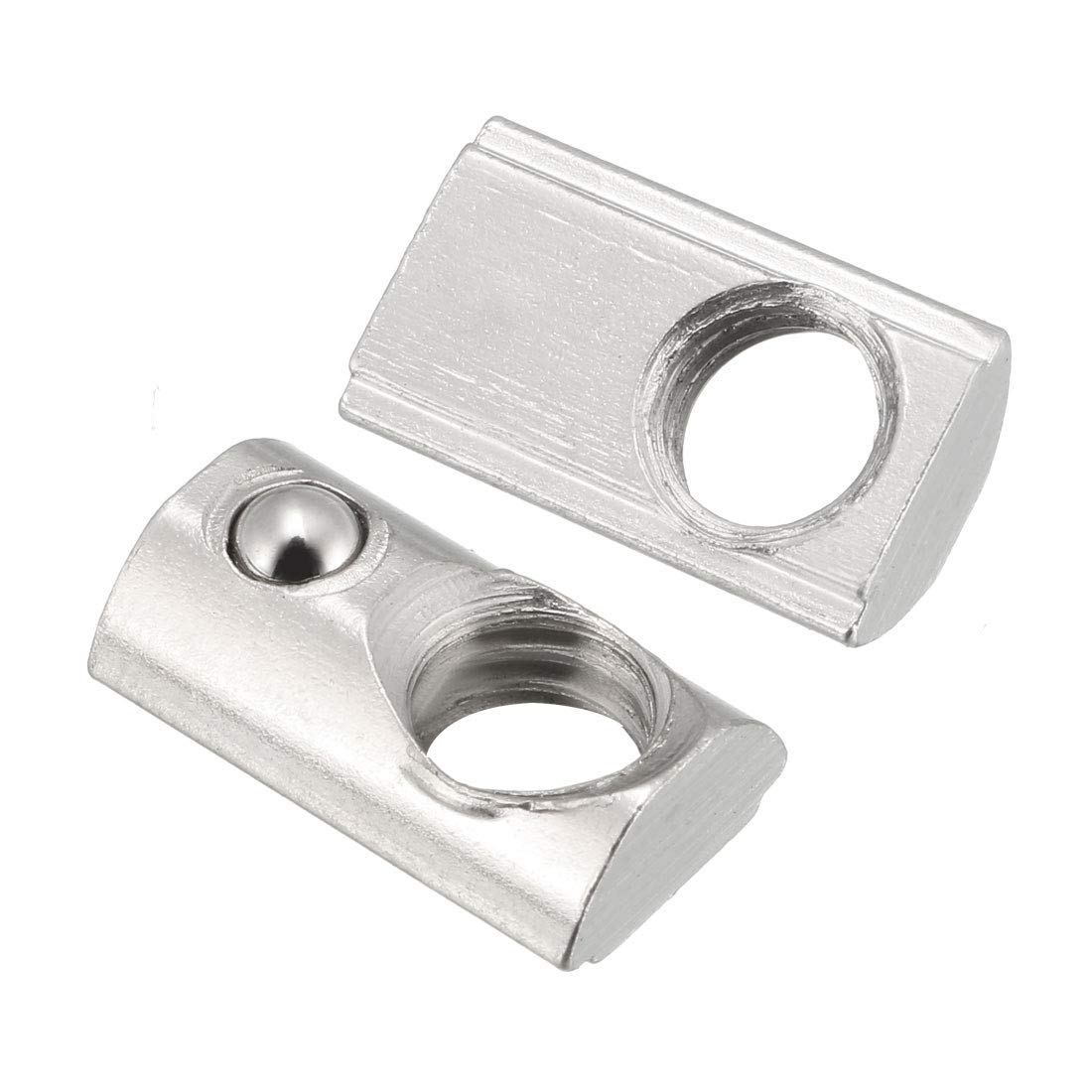 Roll-in Spring M6 T Nut, Roll Ball Elastic Nuts for 2020 Series Aluminum Extrusion Profile Suitable for Aluminum Profile with 6mm Groove Depth, Pack of 12