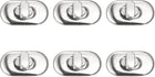 Turn Lock Clasp, 35mm x 19mm Iron Purse Closure Twist Buckle for DIY Handbag Wallet Crafts Making 6Pcs(Silver Tone)