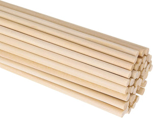 100Pcs 3/16 x 6 Inch Wooden Dowel Rods Wood Sticks for Crafts