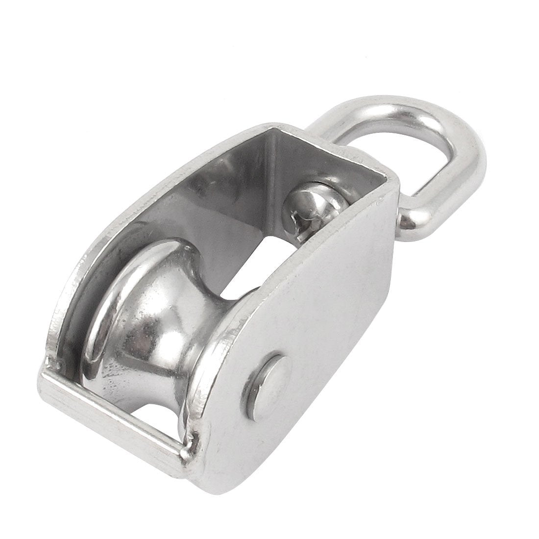 25mm Dia Single Sheave Hoist Swivel Eye Wire Rope Pulley Wheel 0.15Ton