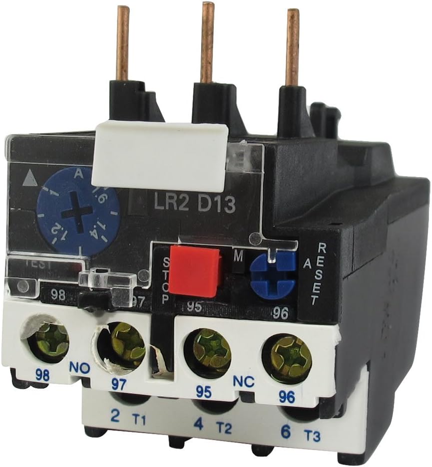 LR2-13 1.6A 1-1.6A 3-Phase 1NO 1NC Electric Thermal Overload Relay