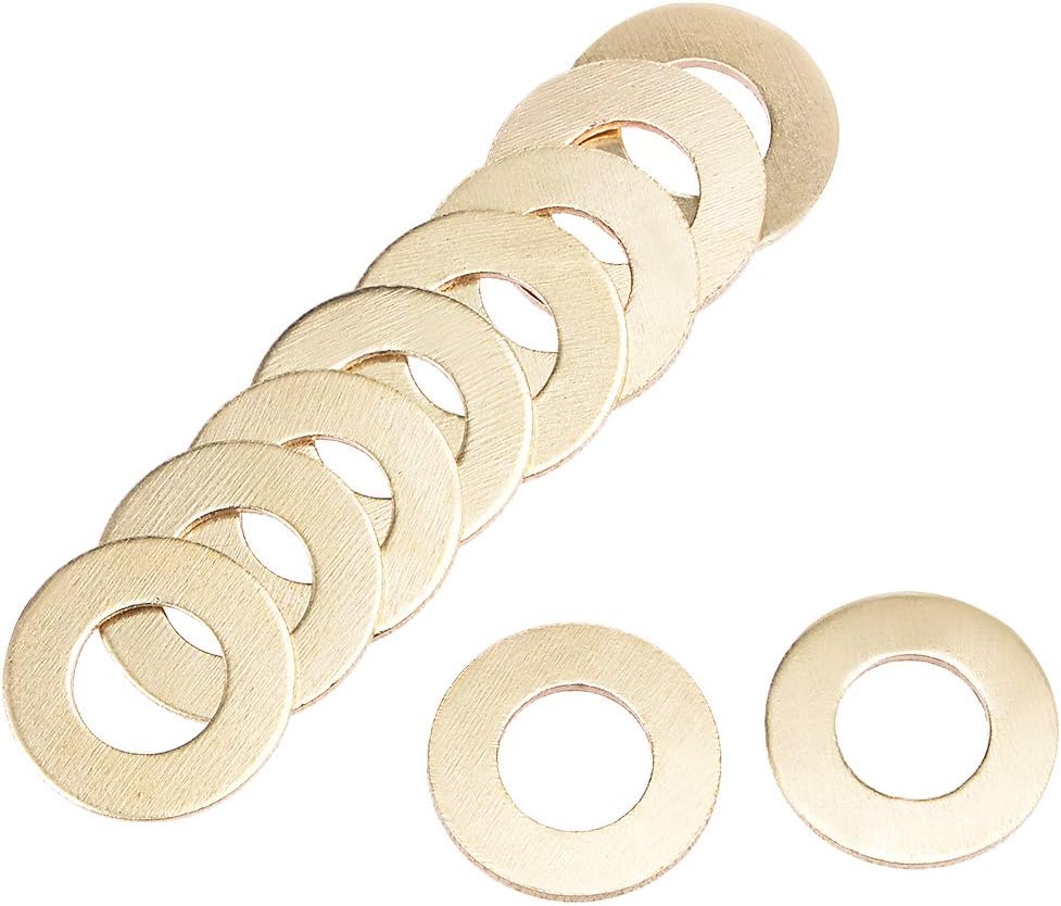 50Pcs 12.5mm x 24mm x 1.5mm Brass Flat Washer for Screw Bolt