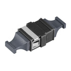 SM/MM MPO Fiber Optic Connector, Low Loss Quick Optical Adapter for MPO/MTP Black 44x17x10mm