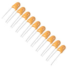 3.3uF Tantalum Capacitor, 50V 2 Pin Yellow Radial Electrolytic Capacitor Dipped Tantalum Bead Capacitors 10pcs