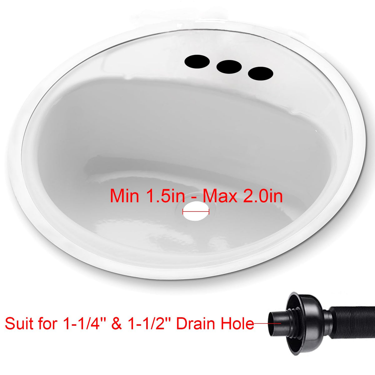 Kit de drain de lavabo avec tuyau flexible P-trap pour lavabo de salle de bains