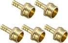 Brass Barb Hose Fitting Connector Adapter 8.5mm Barbed X G1/2 Male Pipe 5pcs