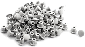 Perlindung Titik Bor Plastik Putih Abu 5mm untuk Perlengkapan Rumah, 100 Pcs