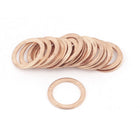 20PCS 22mm OD 16mm ID 1mm Thick Copper Flat Washer Oil Brake Line Seal
