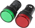 AD16-22D/S LED Pilot Light Panel Indicator Lamp 22mm AC 110V 20mA 2pcs Green Red