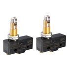 2PCS Z-15GQ21-B 1NO + 1NC Panel Mount Roller Plunger Micro Limit Switch, Screw Terminal