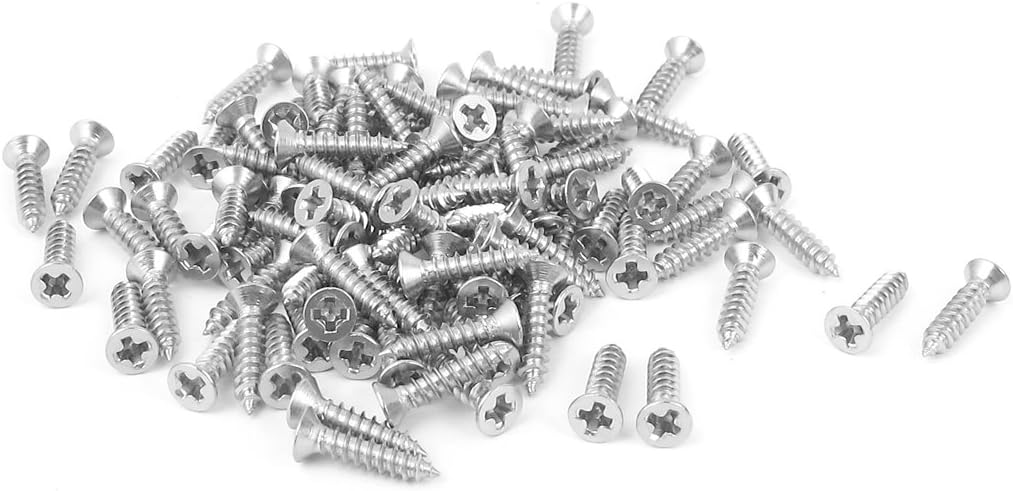M2.2 x 9.5mm Phillips Flat Head Self Tapping Screw Fasteners 100 Pcs