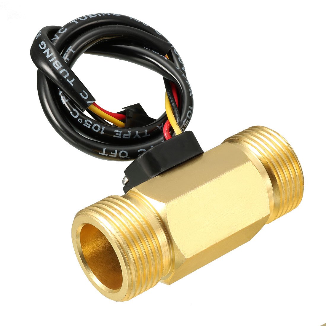 G1/2" Hall Effect Liquid Water Flow Sensor Switch Flowmeter Counter Meter DC 5V 60mm 1-30L/min SEN-HZ21WI