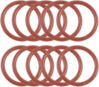 10 Pcs 25mm OD 20mm Inside Dia 2.5mm Thickness Silicone O Rings Oil Seals Gasket Dark Red