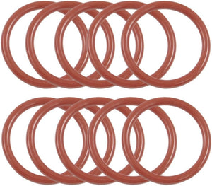 10 Pcs 25mm OD 20mm Inside Dia 2.5mm Thickness Silicone O Rings Oil Seals Gasket Dark Red