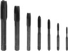 7pcs Spiral Point Thread Tap Set, M3 M4 M5 M6 M8 M10 M12 Nitride Coated Metric Screw Taps, High Speed Steel 6542 Machine Tapping Threading Repair Tool