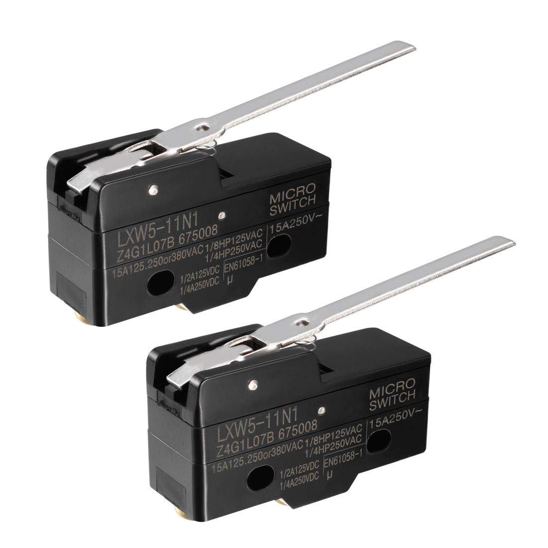 2PCS LXW5-11N1 1NO + 1NC Long Hinge Lever Type Miniature Micro Switches