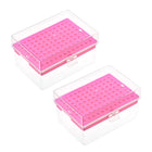 Pipette Tips Box 96-Well Polypropylene Tip Holder Container for 200ul Pipettor 5mm Hole Diameter Red 2Pcs