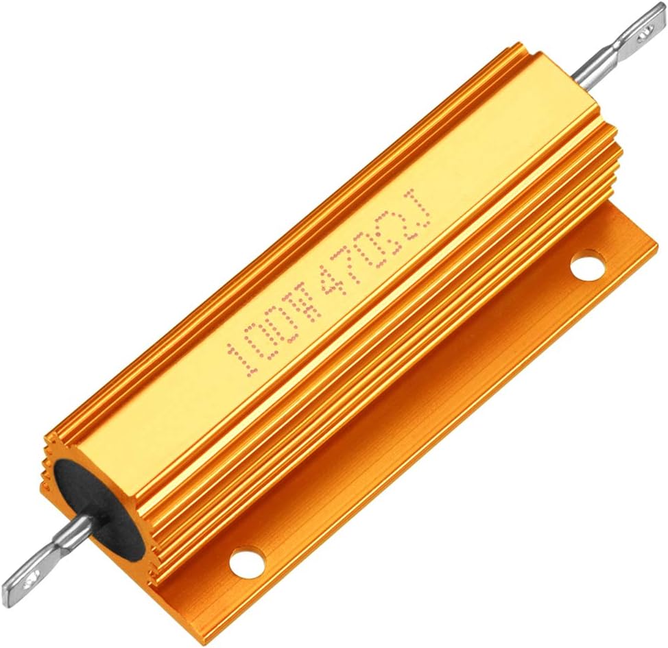 Aluminum Case Resistor 100W 470 R Wirewound Yellow for LED Replacement Converter