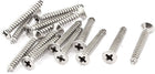 30mm x 4mm Flat Head Phillips Stainless Steel Self-Tapping Screw 14pcs