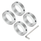 Set Screw Shaft Collar for 35mm Shaft, 4pcs Clamping Collars 50mm OD, 15mm Thickness, Aluminum Alloy Clamp-On Collar with M8 Set Screws and a Wrench