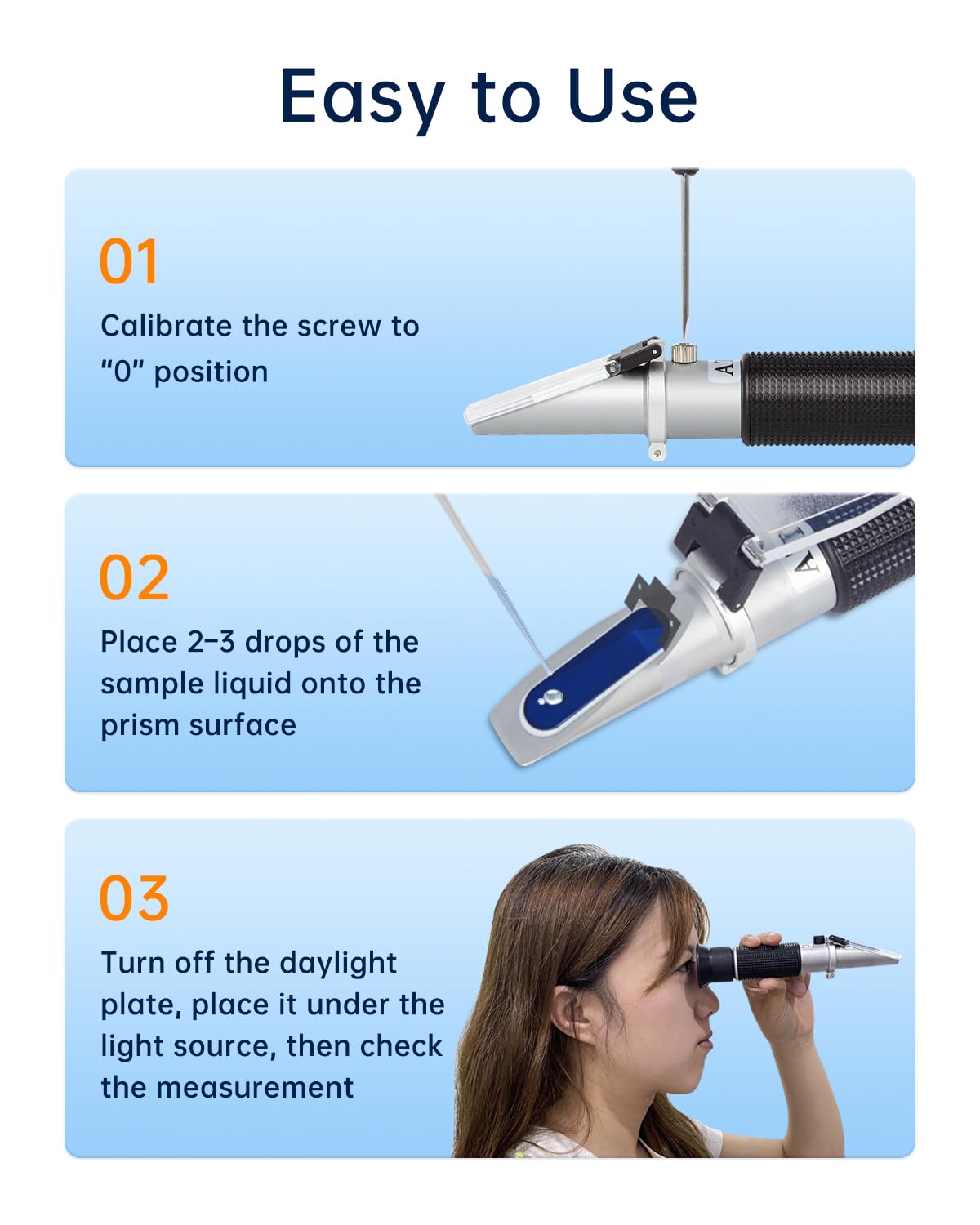LinkMejor Brix Refractometer with ATC, 0-32% Brix Range, Handheld Sugar Tester