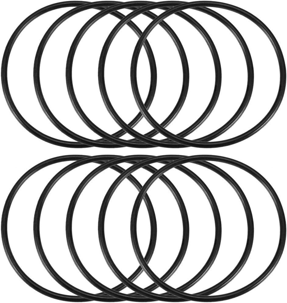 Nitrile Rubber O-Rings, 75mm OD 69mm ID 3mm Width, Metric Sealing Gasket, Pack of 10